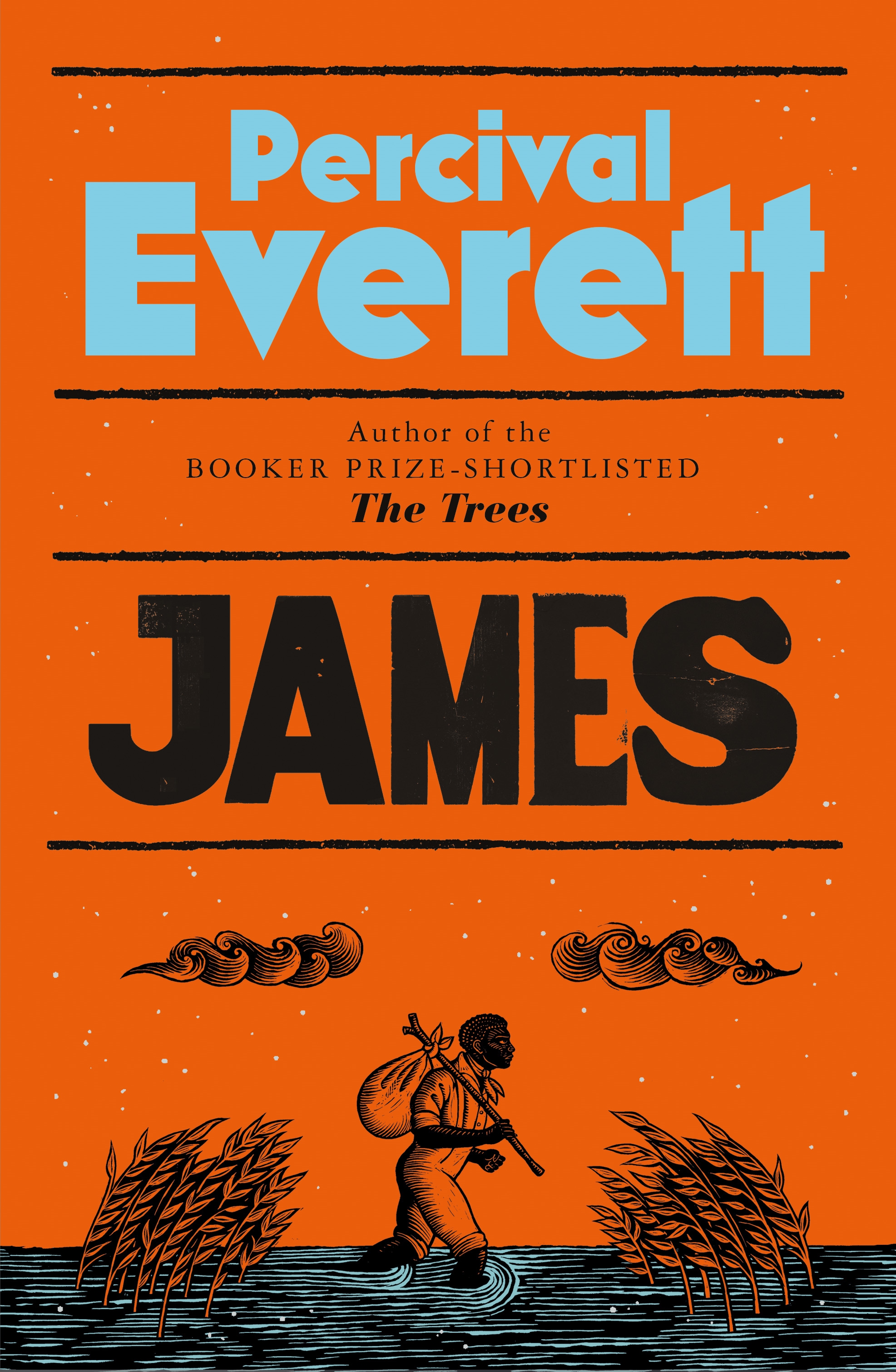 Illustration of book cover for James by Percival Everett.