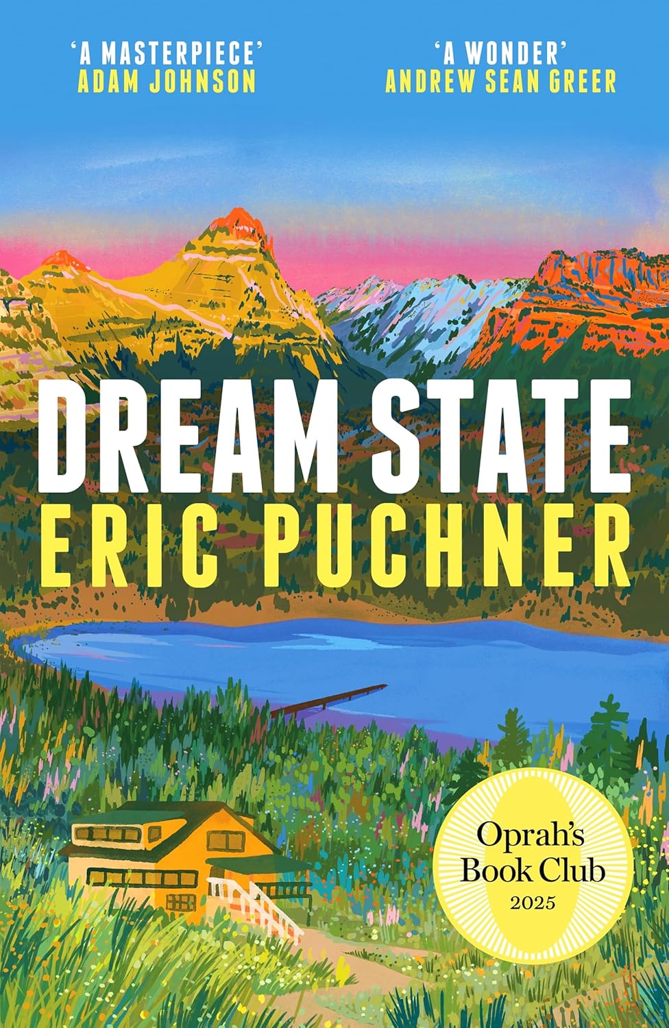 Illustration of book cover for *Dream State* by Eric Puchner.