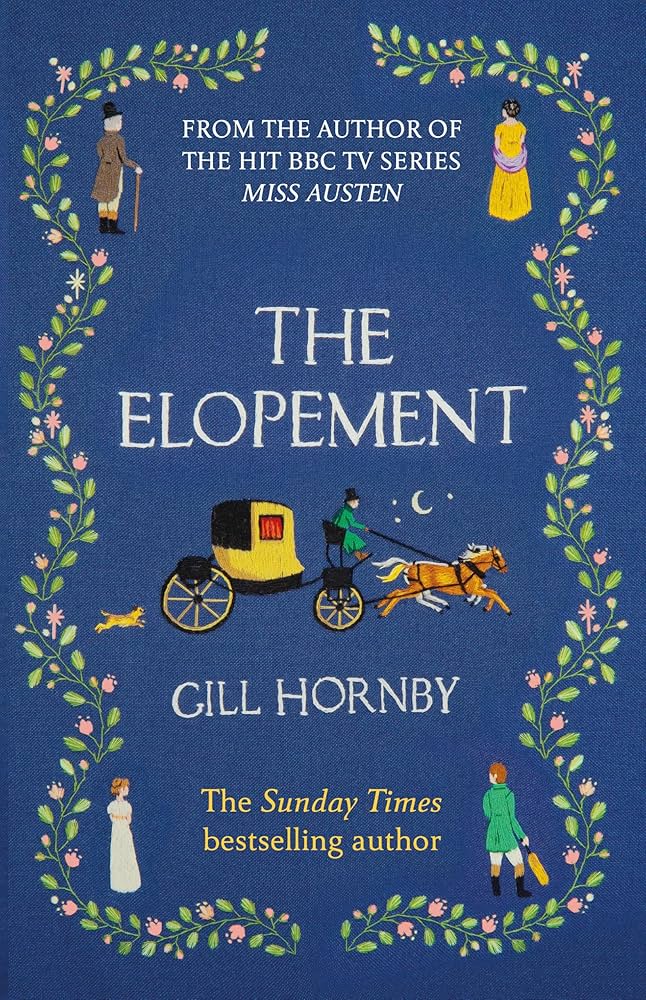 Illustration of book cover for 'The Elopement' by Gill Hornby.
