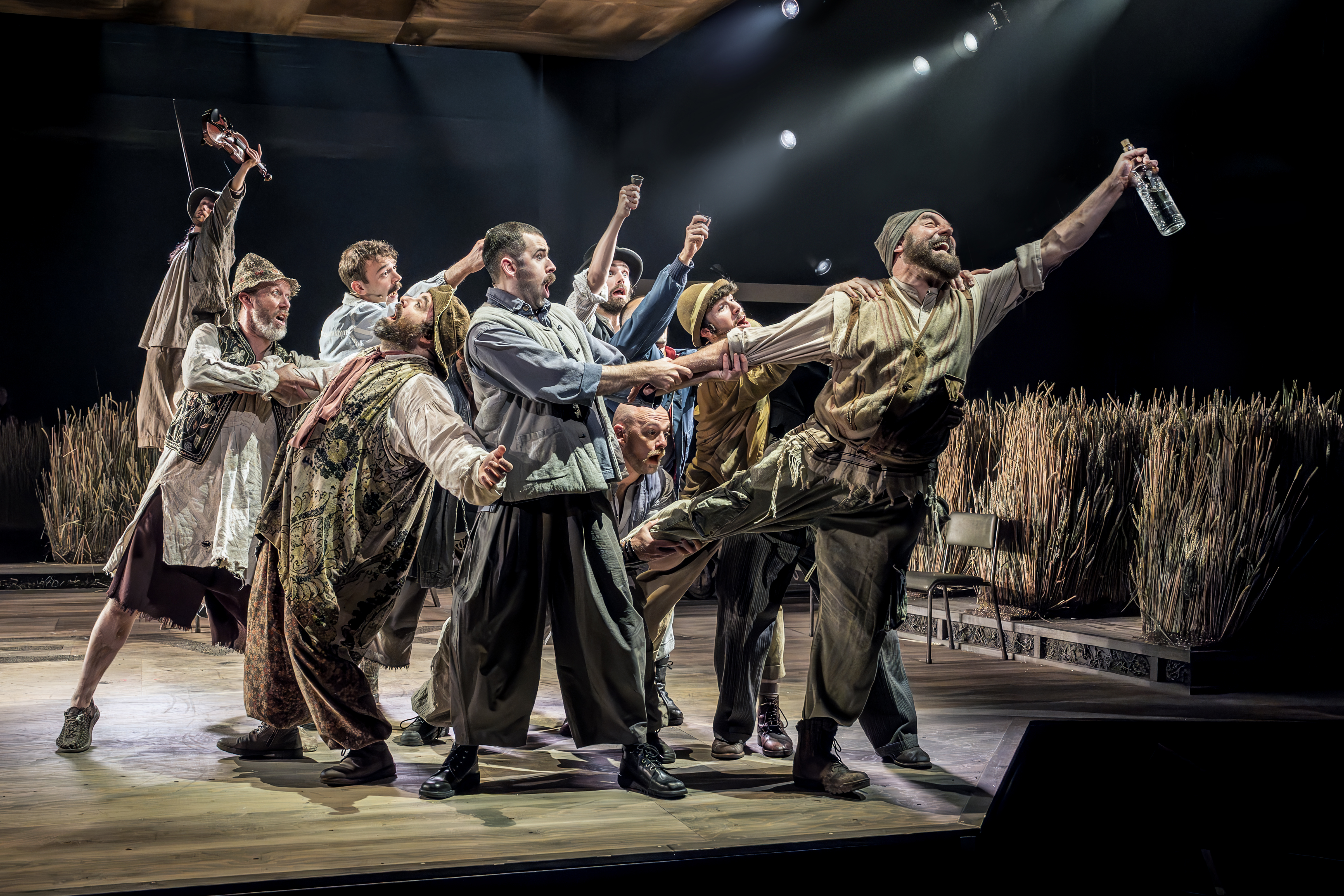 A scene from a production of Fiddler on the Roof.