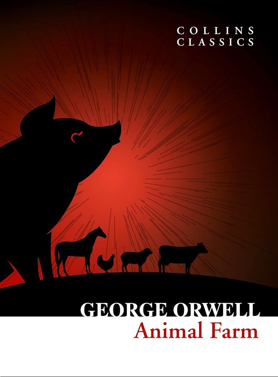 Book cover for George Orwell's Animal Farm.